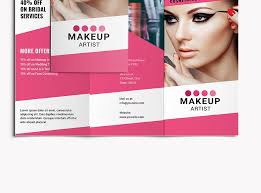 makeup artist tri fold brochure