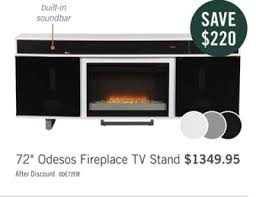 Odesos 72 Electric Fireplace Tv Stand