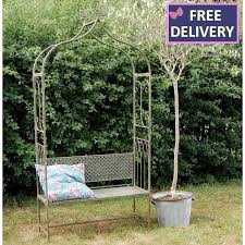 metal garden arch with seat flash s