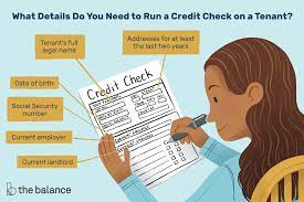 a credit check on a prospective tenant