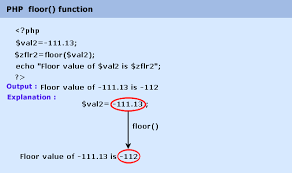 php floor function w3resource