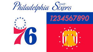 The red and black outlines of the basketball give this logo a diversity of color. Nba Design Vision Philadelphia 76ers