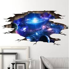 3d Pvc Wall Sticker Universe Galaxy Sky