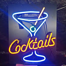 Cocktail Neon Sign Light Outdoor Bar