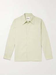 Jil Sander Cotton-poplin Shirt - Men - Green Casual Shirts - XL