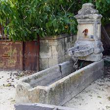 Large Wall Fountain With Old Trough And