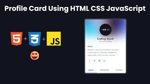 card using html css javascript