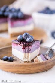 Cheesecake is delicate, so you need to remove the sides; No Bake Layered Blueberry Cheesecake Gluten Free Paleo Vegan