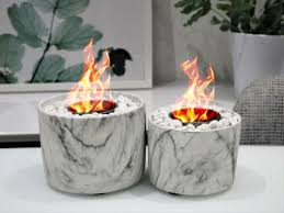 Bio Ethanol Fireplace Tabletop Marble