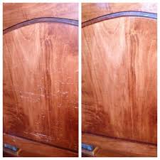 How can i remove stains left by a rotten banana on a varnished light wood kitchen table ? Make Your Wood Cabinets Look New Again With One Wipe Best And Easiest Product I Ve Use Cleaning Wood Cabinets Cleaning Wooden Cabinets Wood Furniture Cleaner