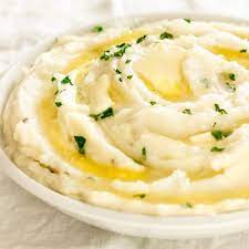 fluffy and creamy mashed potatoes with