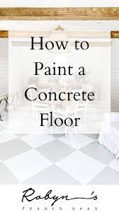 how to paint concrete floors with a