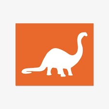 Orange Brontosaurus Apatosaurus
