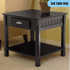Solid Wood End Table W Small Drawer