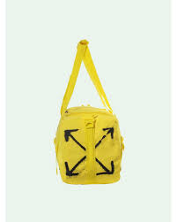 nike x off white yellow nike duffle bag