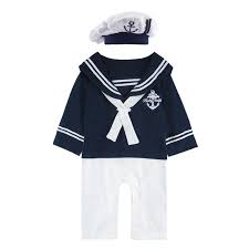 navy awards source baby boys sailor navy romper with hat newborn gift