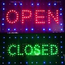 in1 led open closed business