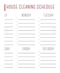 Weekly House Cleaning Schedule Monstodon Info