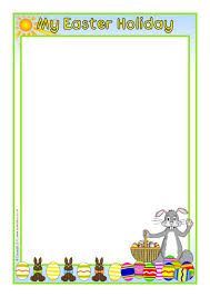 My Easter Holiday A4 Page Borders Sb7794 Sparklebox