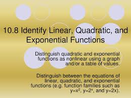 Ppt 10 8 Identify Linear Quadratic