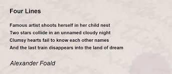four lines poem by alexander foald
