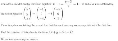 Line Defined By Cartesian Equation X