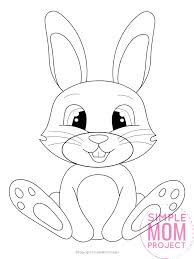 Bunny mark for pixi.js the html5 webgl canvas 2d renderer. Free To Print Bunny Coloring Page Simple Mom Project