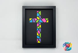 Stained Glass Cross With Cardstock