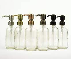 Clear Glass Bottle 8oz Soap Dispenser
