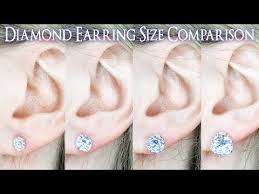 Earring Diamond Size Comparison 1 Carat On The Ear Vs 25