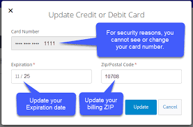 It is the postal code of the billing address used for the credit card. How To Change Your Payment Method On File Credit Card Expires Change Credit Card Change Bank Account Paysimple 1 800 Notify