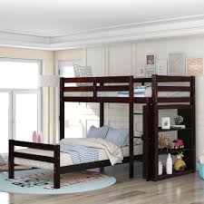 twin over twin bunk bed solid wood l