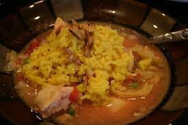 en and saffron rice soup