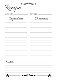 Full Page Recipe Template For Word Johnnybelectric Co