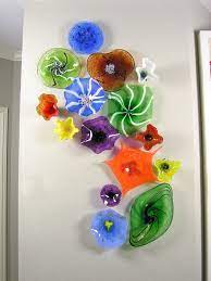 Blown Glass Flower Wall Art