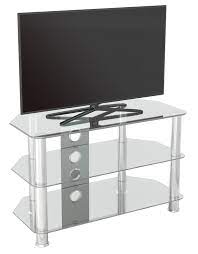 Universal Clear And Chrome Tv Stand