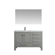 Get all of your bathroom supplies organized and stored with a new bathroom cabinet. Eviva London 42 X 18 Gray Transitional Bathroom Vanity W White Carrara Top Bathroom Vanities Modern Vanities Wholesale Vanities