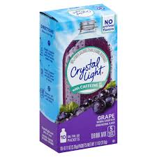 Crystal Light On The Go With Caffeine Grape Drink Mix Shop Mixes Flavor Enhancers At H E B