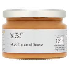 Once the butter and icing sugar are fully combined, beat in the caramel sauce (150g). Tesco Finest Salted Caramel Sauce 250g Tesco Groceries