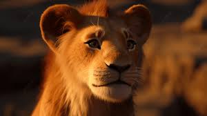 lion king cub in animated by