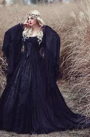 Black gothic lace wedding dresses vintage long sleeve v back chapel train custom. Black Wedding Dresses Black Bridal Gowns Dressafford