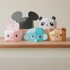 画用紙と折り紙で簡単に アニマル帽子の作り方 子育て 工作 diy アニマル帽子 帽子 100均 ママタス 折り紙 画用紙 手作りおもちゃ 画用紙 工作 画用紙