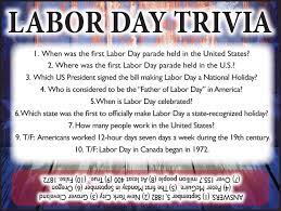 Test your christmas trivia knowledge in the areas of songs, movies and more. Labor Day Trivia Jamestown Gazette
