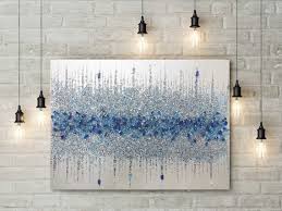 Buy Silver Glitter Glass Painting White