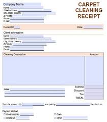 free carpet cleaning receipt templates