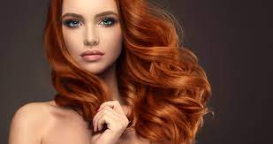 red hair curl blue eyes face makeup