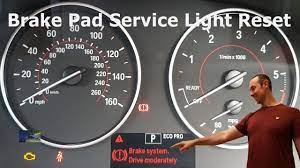 bmw brake pad service light reset you