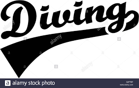 Diving Retro Word Stock Photo 104839946 Alamy