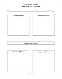 Causes And Effects Of The Industrial Revolution Worksheet