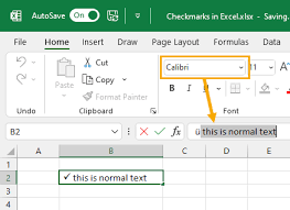 checkmarks in microsoft excel